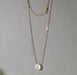 ellen unique gold and pearl 18 inch necklace