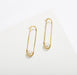 oblong pearl and gold dangle earrings that are handmade